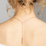 Veronica Hexagon Crystal Lariat Necklace