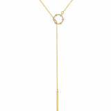 Veronica Hexagon Crystal Lariat Necklace