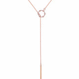 Veronica Hexagon Crystal Lariat Necklace