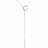 Veronica Hexagon Crystal Lariat Necklace