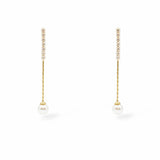 Victoria Crystal and Pearl Drop Earrings