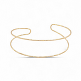 Front view of the Spencer cuff bracelet in gold