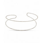 Front view of the Spencer cuff bracelet in silver