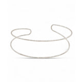 Front view of the Spencer cuff bracelet in silver