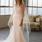 1805 Two-Row Horsehair Chapel Length Veil