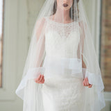 Hana Two-Tier Cathedral Pleated Horsehair Veil