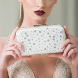 Hadley Crystal Polka Dot Clutch