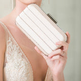 Harmony Striped Crystal Clutch