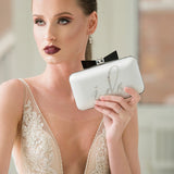 Honey "I Do" Black Tie Bow Clutch