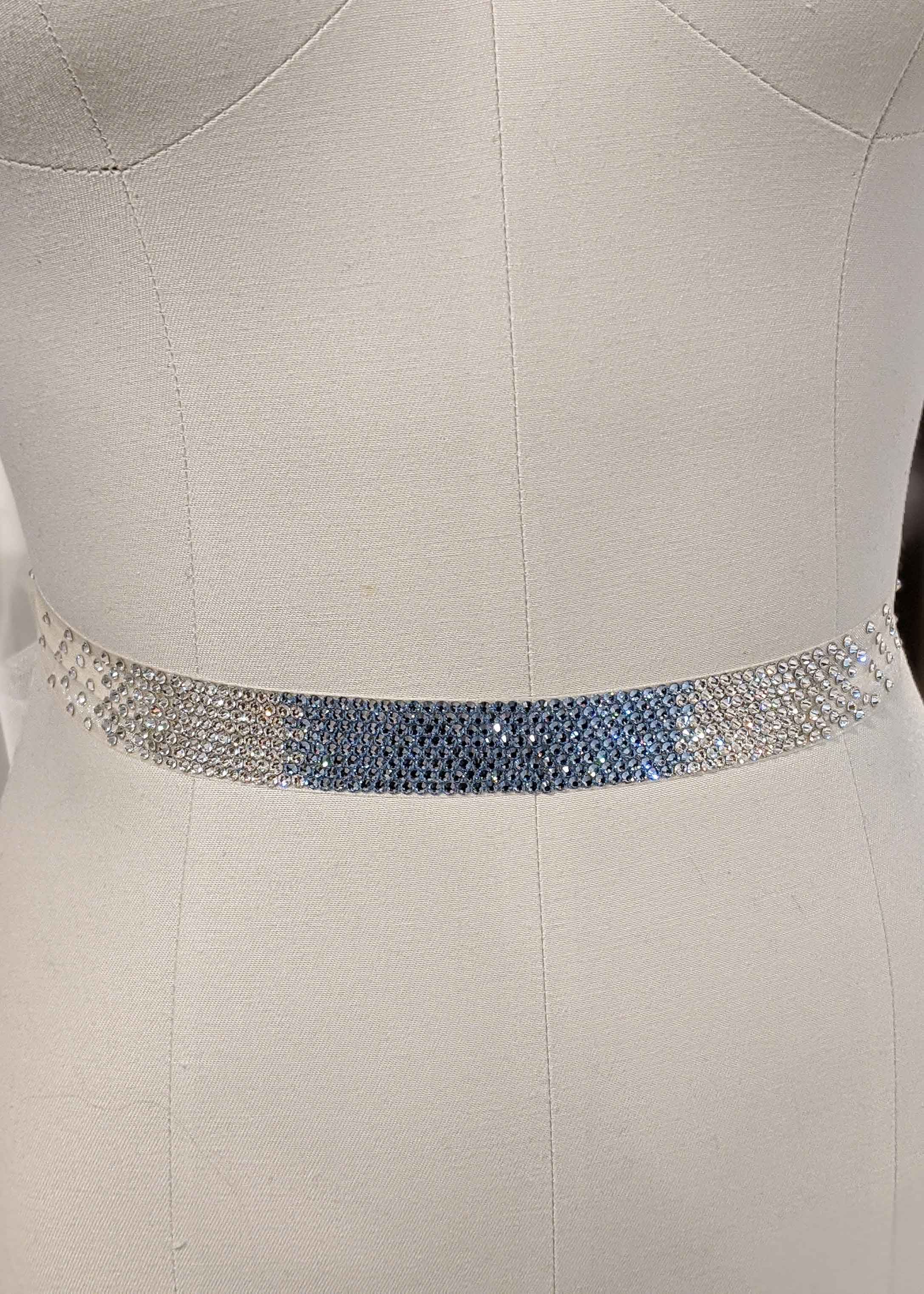 Belinda Blue Crystal Belt | Ariel Taub Luxury Bridal Accessories Belinda Blue Crystal Belt | Ariel Taub Luxury Bridal Accessories