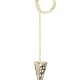 Dash Crystal Spike Lariat Necklace