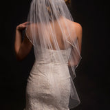 Drew Light Ivory Crystal Edge Fingertip Veil
