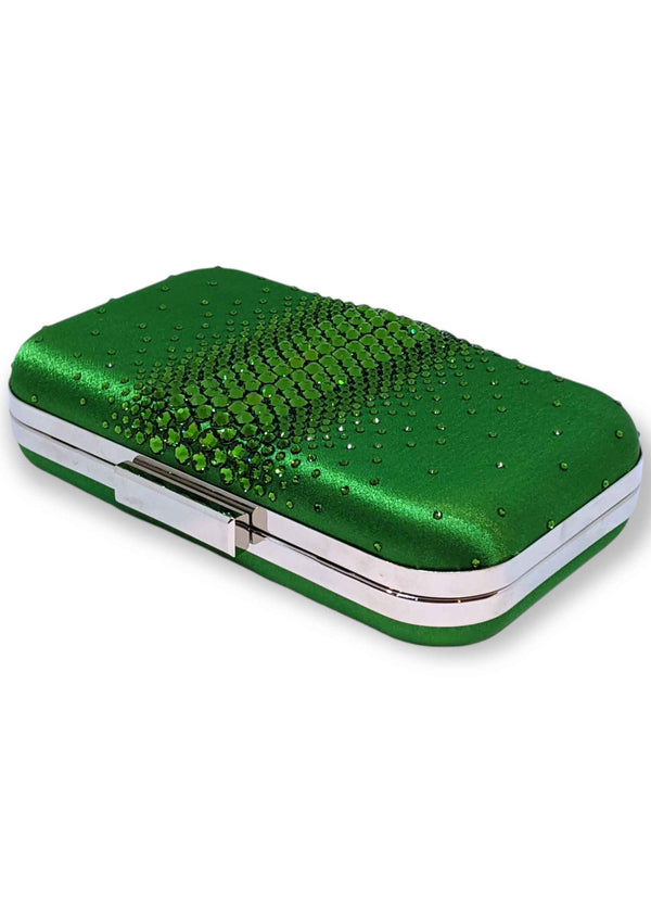Ella Kelly Green Crystal Clutch