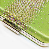 Ella Lime Green Crystal Clutch