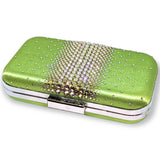 Ella Lime Green Crystal Clutch