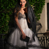 Epic Two-Tier Horsehair and Lace Cathedral Veil