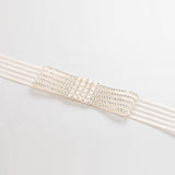 Evie Striped Ribbon Bow Belt