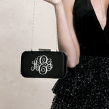 Glam Crystal Monogram Clutch