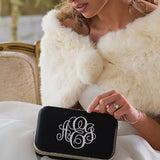 Glam Crystal Monogram Clutch