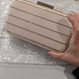 Harmony Striped Crystal Clutch