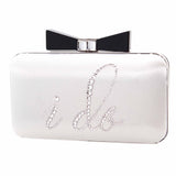 Honey "I Do" Black Tie Bow Clutch