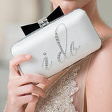 Honey "I Do" Black Tie Bow Clutch