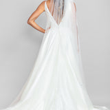 Kelly Cathedral Veil with Heavy Crystal Top and Hidden Heart Detail