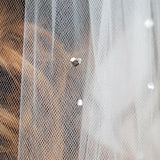 Kelly Cathedral Veil with Heavy Crystal Top and Hidden Heart Detail