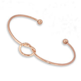 Knot Heart Bangle Bracelet