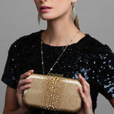Ella Gold Crystal Clutch