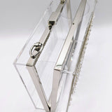 Madison Butterfly Crystal Lucite Clutch