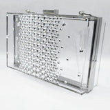 Madison Butterfly Crystal Lucite Clutch
