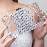 Madison Butterfly Crystal Lucite Clutch