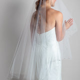 Marie Fingertip Crystal Butterfly Veil