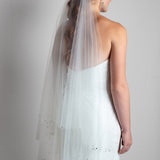 Marie Fingertip Crystal Butterfly Veil