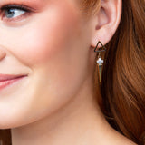 Micky Crystal Spike Drop Earring