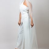 2000 Scattered Round Pearl Cathedral Veil