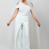 2000 Scattered Round Pearl Cathedral Veil